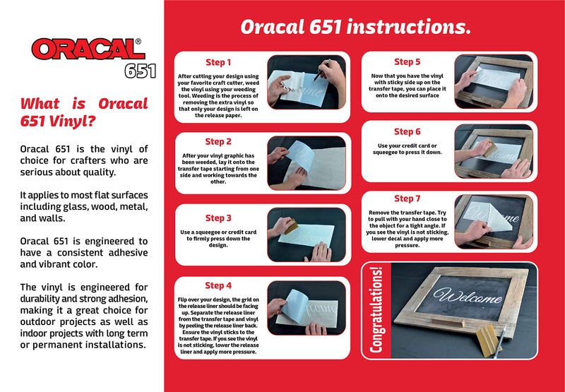 ORACAL (50) 12" x 12" Sheets - Oracal 651 Black Adhesive Craft Vinyl for Cricut, Silhouette, Cameo, Craft Cutters, Printers, and Decals - Gloss Finish - Outdoor and Permanent - Image 3